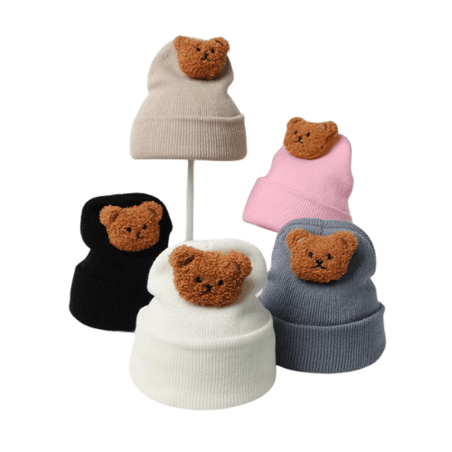 Gorrinho malha de urso infantil para recém-nascidos - Confirma shop